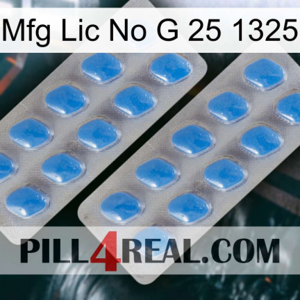 Mfg Lic No G 25 1325 23
